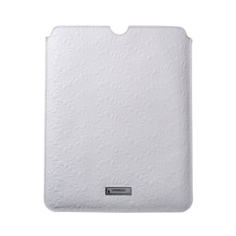 Porte iPad en cuir blanc - 